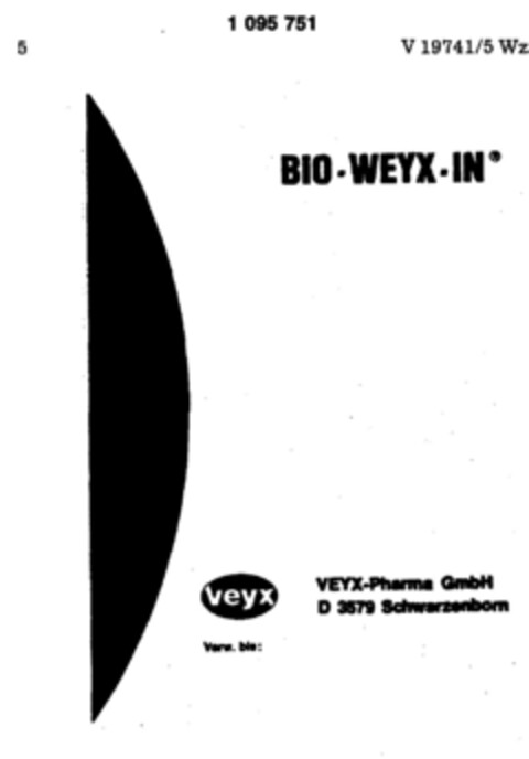 BIO WEYX IN Logo (DPMA, 06.03.1986)