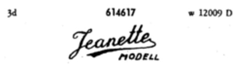 Jeanette MODELL Logo (DPMA, 12/27/1948)