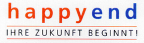 happyend IHRE ZUKUNFT BEGINNT! Logo (DPMA, 21.08.2001)