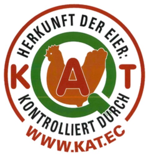 HERKUNFT DER EIER: KONTROLLIERT DURCH KAT WWW.KAT.EC Logo (DPMA, 03/13/2017)