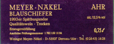 MEYER-NÄKEL BLAUSCHIEFER Logo (DPMA, 07.04.1995)