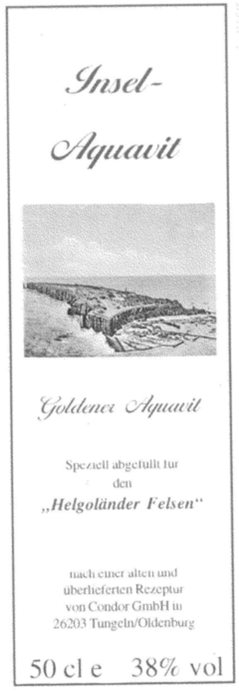 Insel-Aquavit Goldener Apuavit Logo (DPMA, 26.11.1999)