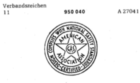 American Gas Association Logo (DPMA, 28.05.1975)