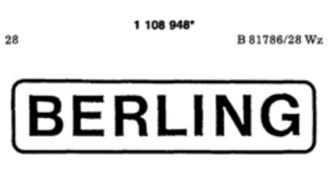 BERLING Logo (DPMA, 16.05.1987)