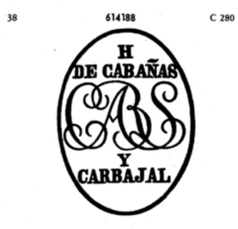 H DE CABANAS Y CARBAJAL Logo (DPMA, 27.02.1950)