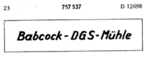 Babcock -DGS-Mühle Logo (DPMA, 24.04.1961)