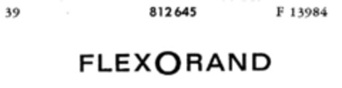 FLEX O RAND Logo (DPMA, 05/06/1963)