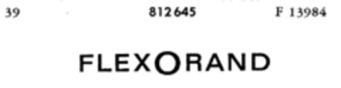 FLEX O RAND Logo (DPMA, 06.05.1963)