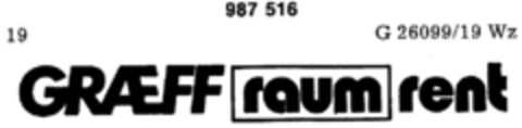 GRAEFF raum rent Logo (DPMA, 20.06.1978)