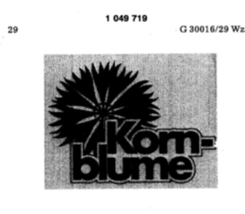 Kornblume Logo (DPMA, 08.12.1982)