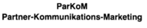 ParKoM Partner-Kommunikations-Marketing Logo (DPMA, 26.07.1989)