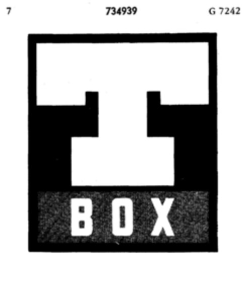 T BOX Logo (DPMA, 09/10/1957)