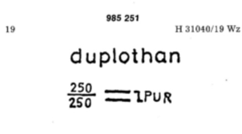 duplothan Logo (DPMA, 07.02.1968)