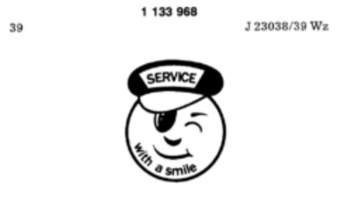 SERVICE with a smile Logo (DPMA, 28.06.1988)