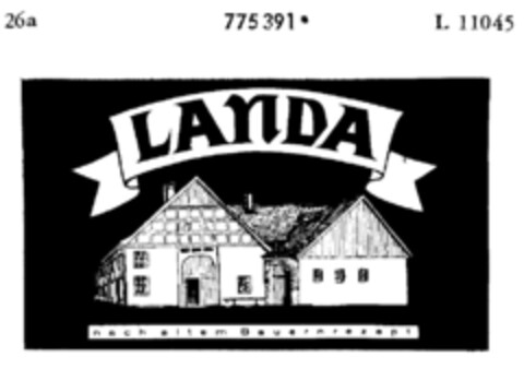 LANDA nach altem Bauernrezept Logo (DPMA, 03/09/1963)