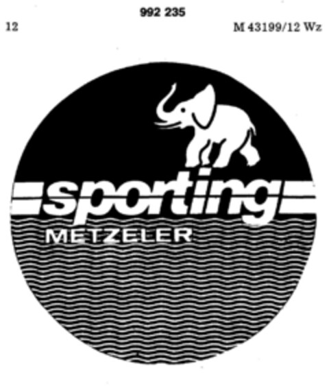 sporting METZELER Logo (DPMA, 20.05.1977)