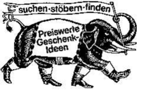 suchen stöbern finden Preiswerte Geschenk-Ideen Logo (DPMA, 10/14/1981)