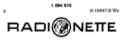 RADIONETTE Logo (DPMA, 10.04.1985)