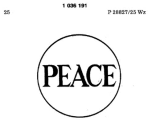 PEACE Logo (DPMA, 11/20/1981)