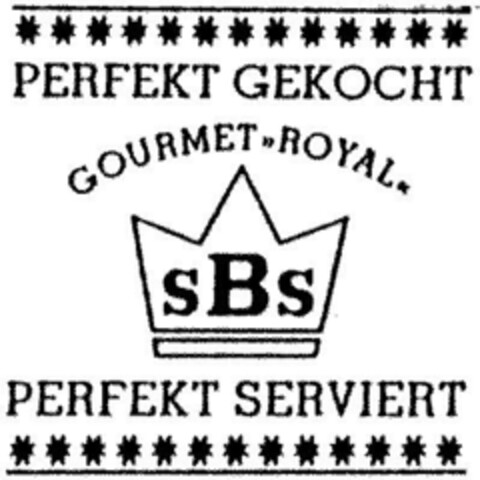 sBs PERFEKT SERVIERT Logo (DPMA, 16.02.1993)