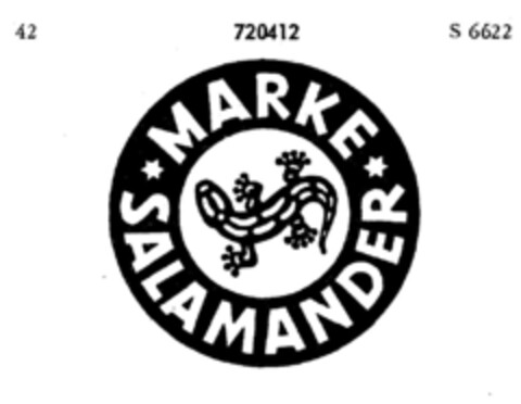 MARKE SALAMANDER Logo (DPMA, 12.10.1955)