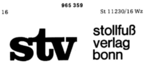 stv stollfuß verlag bonn Logo (DPMA, 24.03.1977)