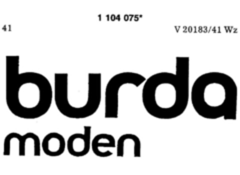 burda moden Logo (DPMA, 04.03.1987)
