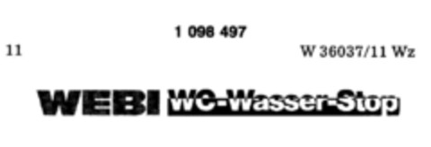 WEBI WC-Wasser-Stop Logo (DPMA, 03/27/1986)