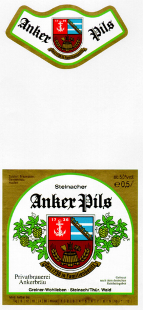 Steinacher Anker Pils Logo (DPMA, 15.11.2001)