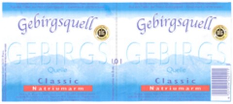 Gebirgsquell GEBIRGS Quelle Classic Logo (DPMA, 12/16/2010)