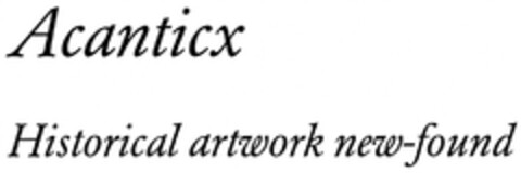 Acanticx Historical artwork new-found Logo (DPMA, 05/14/2011)