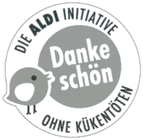 Dankeschön DIE ALDI INITIATIVE OHNE KÜKENTÖTEN Logo (DPMA, 29.04.2020)