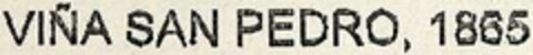 VINA SAN PEDRO, 1865 Logo (DPMA, 04.04.2002)