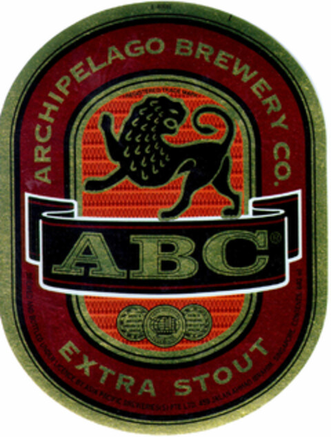 ABC ARCHIPELAGO BREWERY CO. EXTRA STOUT Logo (DPMA, 19.09.1996)