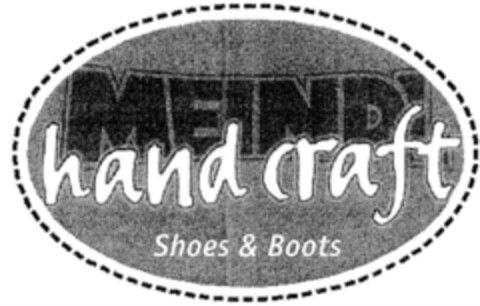 MEINDL hand craft Shoes & Boots Logo (DPMA, 19.08.1998)