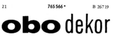 obo dekor Logo (DPMA, 23.03.1962)