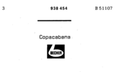 Copacabana BECHER Logo (DPMA, 18.06.1973)