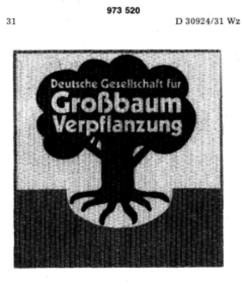 Deutsche Gesellschaft für Großbaum Verpflanzung Logo (DPMA, 01/10/1977)