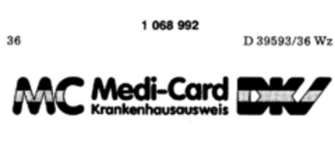 MC Medi Card DKV Logo (DPMA, 03/17/1984)