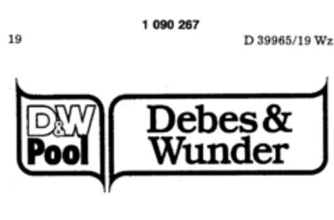 D&W Pool Debes & Wunder Logo (DPMA, 12.07.1984)