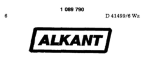 ALKANT Logo (DPMA, 10/02/1985)