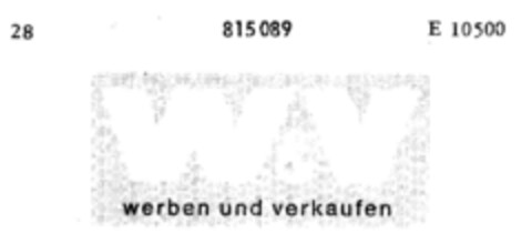 W & V werben und verkaufen Logo (DPMA, 10.12.1964)