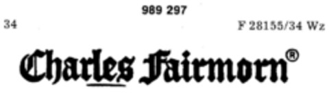 Charles Fairmorn Logo (DPMA, 17.07.1978)