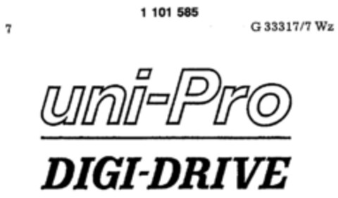 uni-Pro DIGI-DRIVE Logo (DPMA, 03.06.1986)