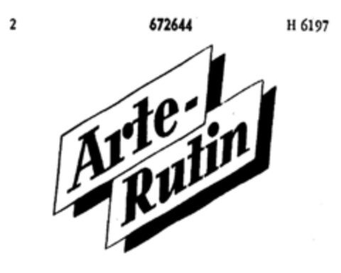 Arte-Rutin Logo (DPMA, 18.05.1953)