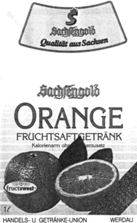Sachsengold Qualität aus Sachsen Orange Logo (DPMA, 02.12.1992)