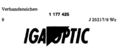 IGA OPTIC Logo (DPMA, 22.05.1990)