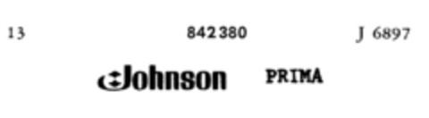 Johnson PRIMA Logo (DPMA, 11/05/1966)