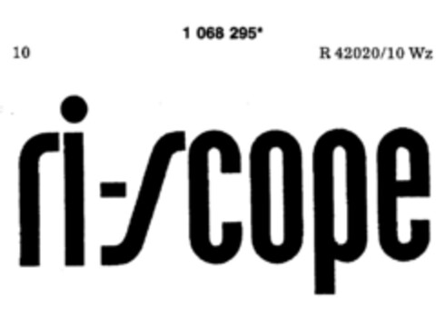 ri-scope Logo (DPMA, 28.05.1984)