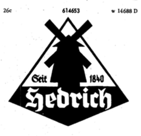 Hedrich seit 1840 Logo (DPMA, 02/28/1949)